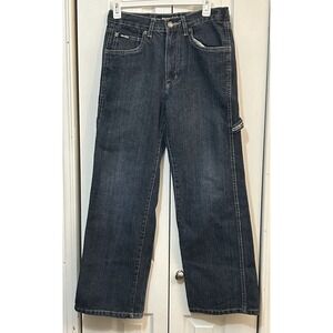 Mecca Youth Carpenter Jeans Size 16 Y2K Utility Denim Adjustable Waist